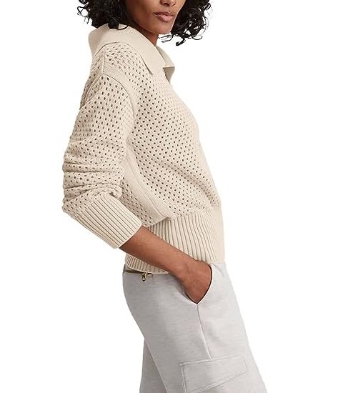Women's Half Zip Pullover Sweaters Lapel Collar Long Sleeve Knit Solid Color Jumper