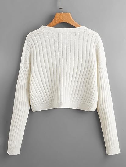 Women's Long Sleeve Plaid Button Front V Neck Soft Knit Cardigan Sweaters