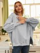 Women's Oversized Crewneck Sweatshirt Pullover Sports Long Sleeve Tops Preppy Clothing