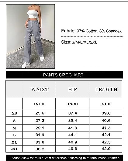 Pants for Women High Waisted Casual Pants Baggy Stretchy Wide Leg  with 6 Pockets