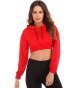 Women's Long Sleeve Cropped Hoodie Workout Casual Pullover Cropped Sweatshirt