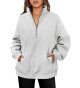 Half Zip Pullover Women Oversized Hoodie Quarter Zip Sweatshirt with Pockets Winter Clothes