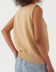 Women's V Neck Sleeveless Knit Pullover Sweater Vest Casual Cami Tank Top